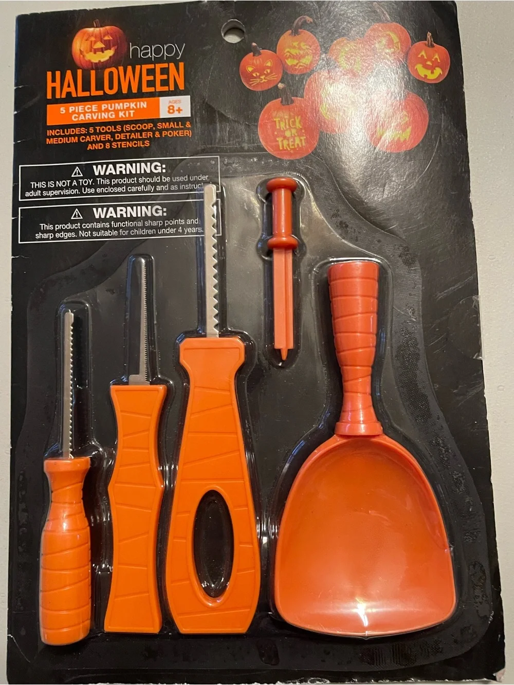 Halloween Pumpkin Carving Tool Set - Orange Bundle X3 New